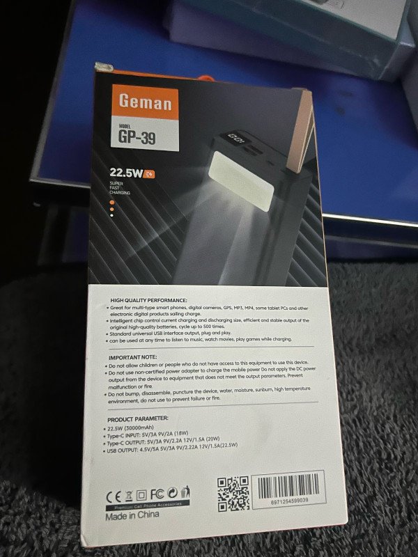 Geman GP-39 Power Bank 30000 MAh